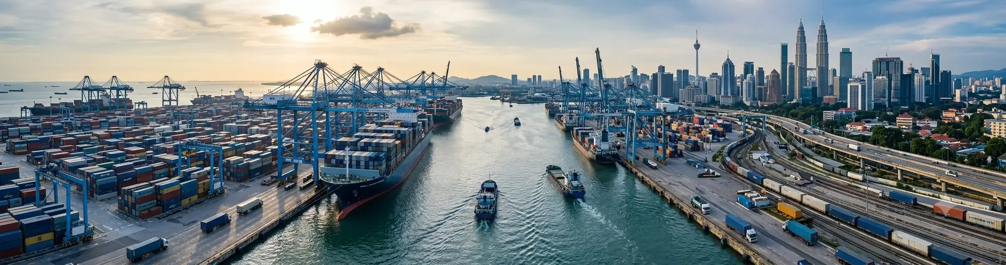 Shipping from China to Malaysia logistics service with sea freight and door-to-door delivery